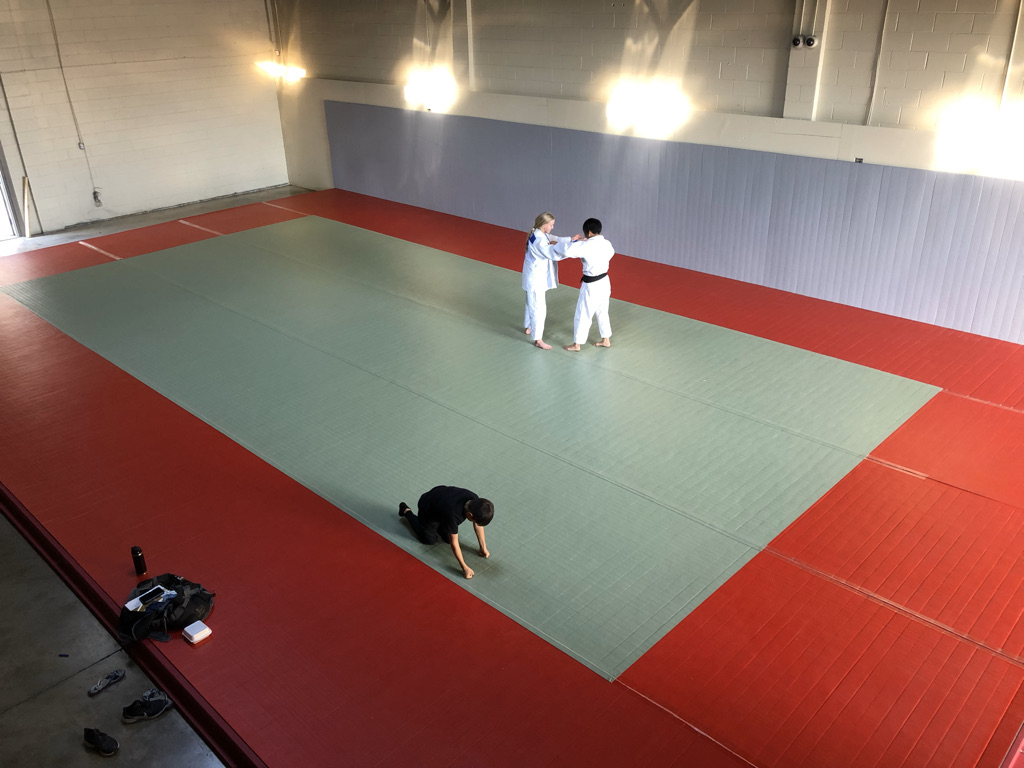 Completed matted training floor at LETA’s Burnaby facility.