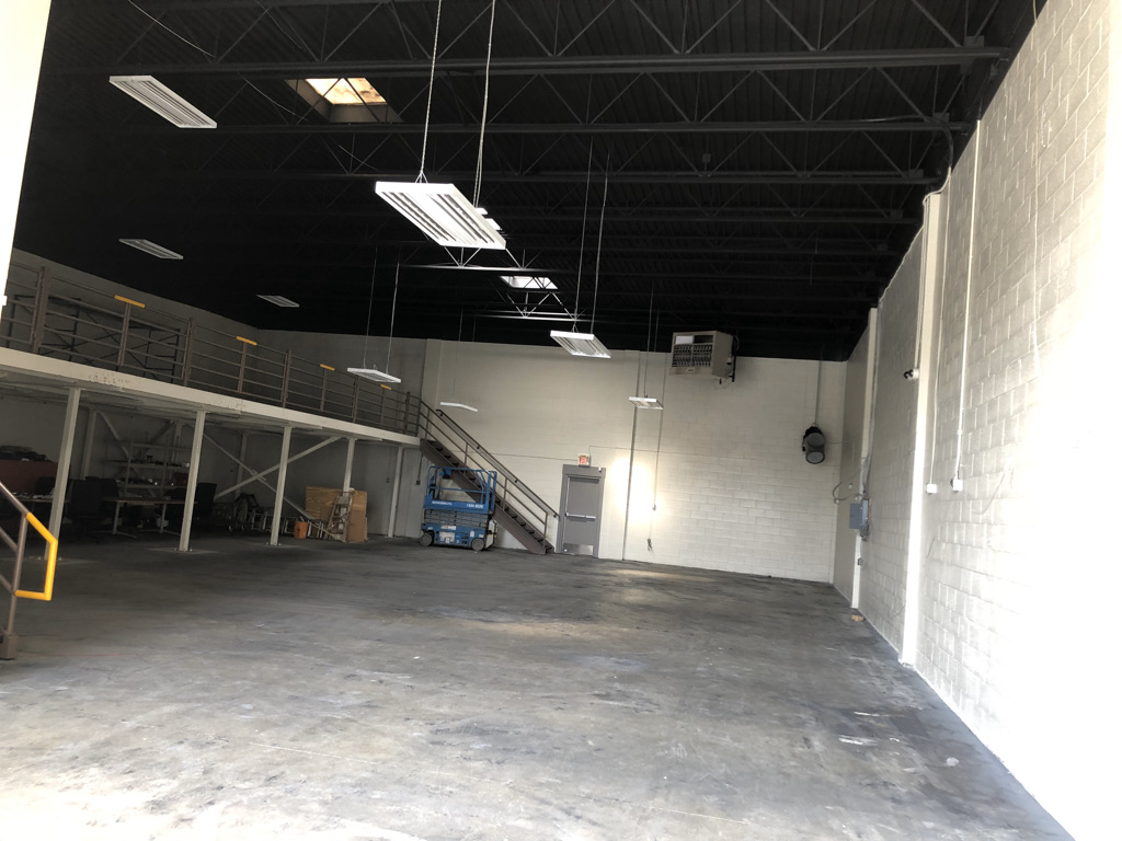 The open Burnaby training space before the floor installation.